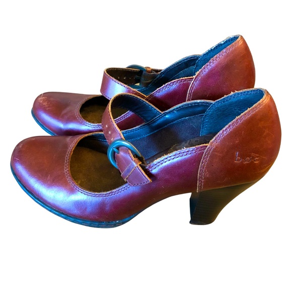 Born Shoes - börn brown leather mary janes size 7
